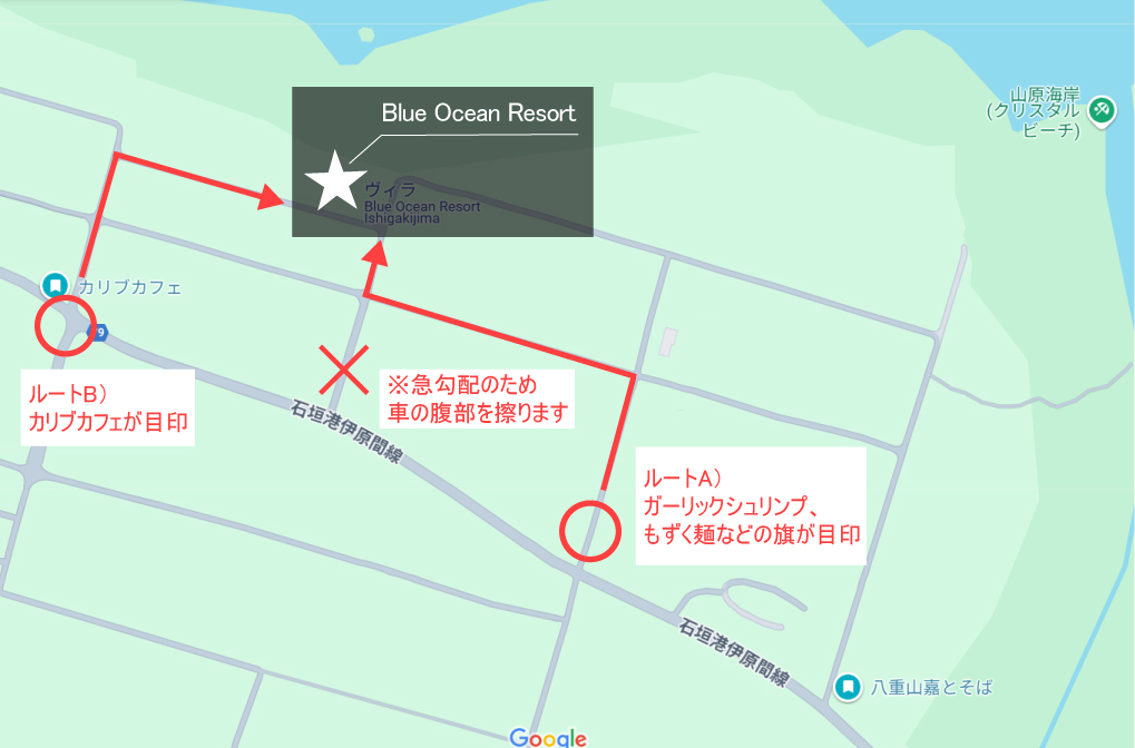 当館までのアクセス注意経路