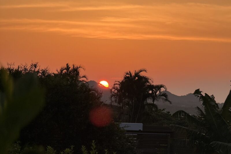 石垣島北部で見る夕日